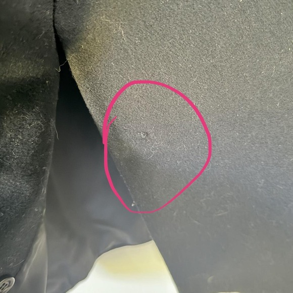 L.L.Bean Vintage L.L. bean black single breasted overcoat peacoat - Picture 8 of 11